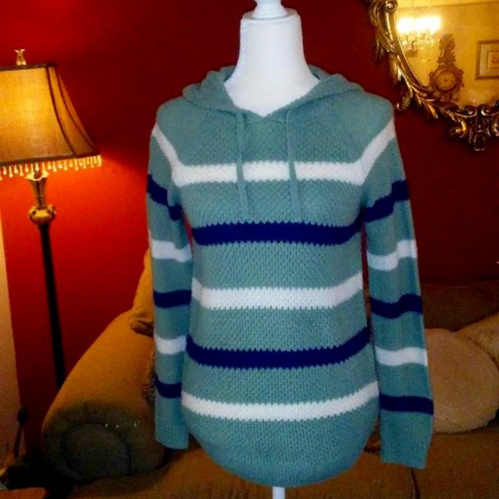Cloud Chaser Striped Hooded Sweater